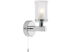 5035128366283 - 10-dar Lighting - dar elba - Badezimmergeschaltete Einzelwandleuchte Chrom poliert IP44