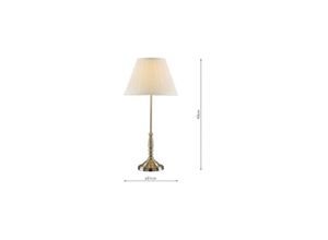 5035128366887 - Laura Ashley Elliot Tischlampe aus antikem Messing mit Schirm