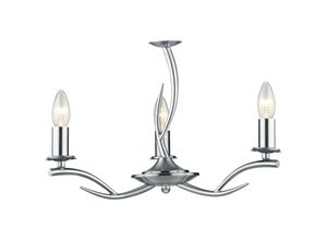 5035128371720 - Dar Lighting - dar elka - Pendelleuchte Satin Chrom 3x E14