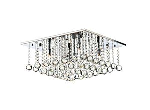 5035128426611 - 10-dar Lighting - dar abacus - Crystal 500mm G9 Square Flush Deckenleuchte 5x G9