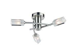 5035128456519 - 10-dar Lighting - dar morgan - Semi Flush Deckenleuchte Light Satin Chrome 3x G9