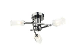 5035128456533 - 10-dar Lighting - dar morgan - Semi Flush Deckenleuchte Light Black Chrome 3x G9