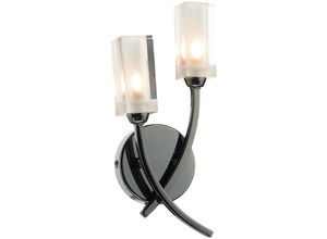 5035128456618 - 10-dar Lighting - dar morgan - Doppelwandleuchte Schwarz Chrom