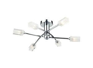 5035128456724 - 10-dar Lighting - dar morgan - Semi Flush Deckenleuchte Licht poliert Chrom 6x G9