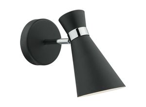 5035128558251 - Dar Lighting - dar ashworth - Single Spotlight Wandleuchte Matt Schwarz & Chrom poliert