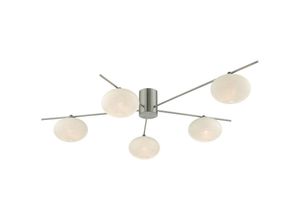 5035128574022 - 10-dar Lighting - dar jasper - Semi Flush Deckenleuchte Light Satin Nickel 5x G9