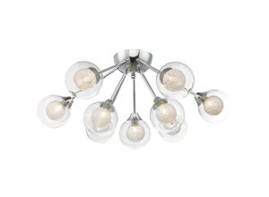 5035128603319 - 10-dar Lighting - dar zeke - Semi Flush Deckenleuchte Licht poliert Chrom 9x G9