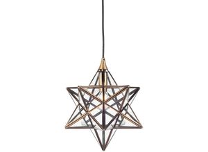 5035128609618 - Dar Lighting - dar ilario - Drahtrahmen ilario 1 Light Star Pendelleuchte Antik Messingglas Klein 5035128609618 - Dar Lighting - dar ilario - Drahtrahmen ilario 1 Light Star Pendelleuchte Antik Messingglas Klein