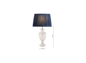 5035128625717 - Laura Ashley Meredith Kleine Tischlampe mit geschliffenem Glas und Kristallsockel