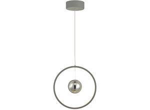 5035128633187 - Dar Lighting - dar mercury - Kreisförmige Pendelleuchte Vertikale graue led 1x led