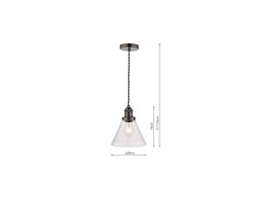 5035128688385 - Laura Ashley Isaac Pendelleuchte industrielles Nickelglas