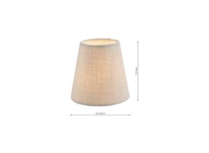 5035128689146 - Laura Ashley Bacall Leinen Empire Drum Shade Silber 125 cm 5 Zoll