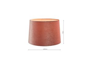 5035128689191 - Laura Ashley Velvet Empire Drum Shade Blush Pink 25 cm 10 Zoll