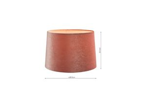 5035128689207 - Laura Ashley Velvet Empire Drum Shade Blush Pink 30 cm 12 Zoll