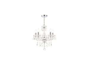 5035128690098 - Laura Ashley Harriet Kronleuchter mit 5 klaren Kristallen und poliertem Chrom
