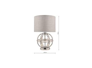 5035128690203 - Laura Ashley Aidan Kugelförmige Tischlampe mit einem Schirm aus Glas und poliertem Chrom 5035128690203 - Laura Ashley Aidan Kugelförmige Tischlampe mit einem Schirm aus Glas und poliertem Chrom