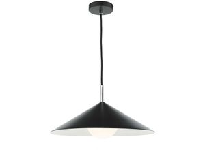 5035128699480 - Dar Lighting - Apex Dome Single Pendelleuchte Mattschwarz Chrom poliert