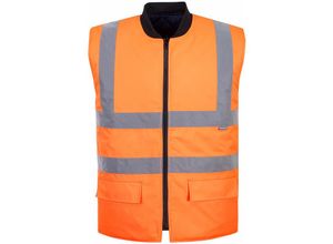 5036108041886 - Wasserabweisende wendbare Warnweste mit Steppfutter Gelb xxl - Orange - Portwest