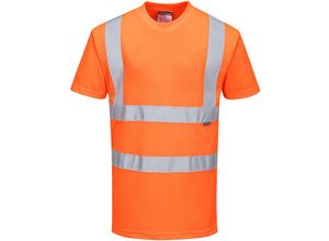 5036108128228 - Herren Warnschutz T-Shirt Atmungsaktiv Klasse 2 Gr s - Orange - Portwest