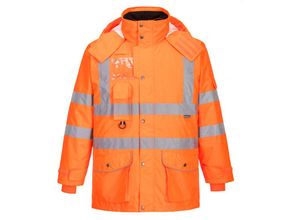 5036108180356 - 7-in-1 Warnschutzjacke bis -40°C RT27 orange Gr xxxxl - Orange - Portwest