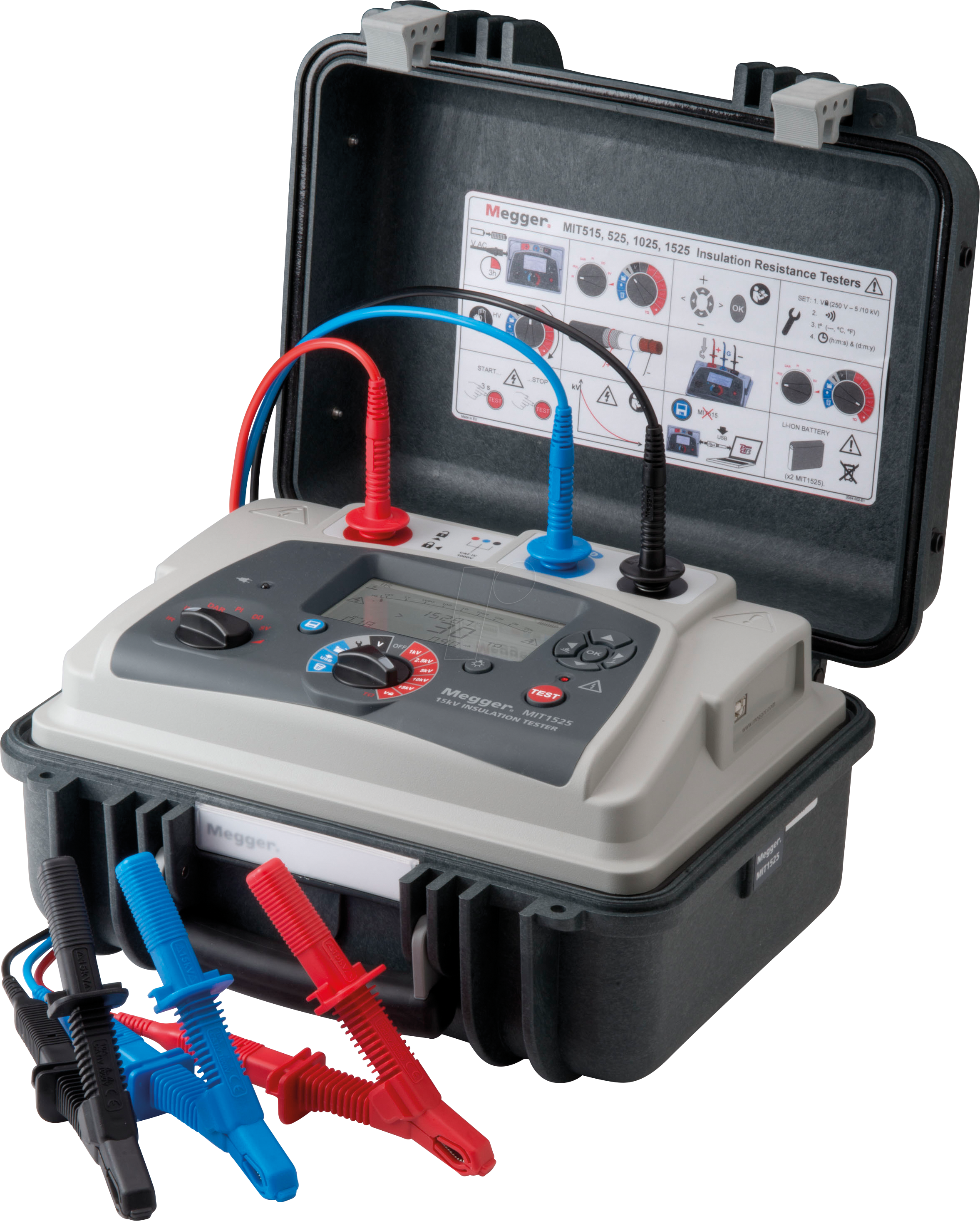 5036175226285 - 1002-908 - Isolationsmessgerät MIT1525 15 kV mit PI und DAR Rampentest