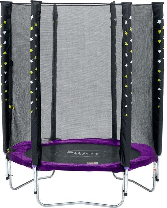 5036523041522 - Stardust Trampolin mit Sicherheitsnetz - 140 cm - Lila