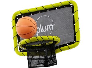 5036523097192 - Basketballkorb PLUM Ballsportkörbe grün (grün schwarz) Kinder für Trampoline mit Sicherheitsnetz 244-426 cm Durchmesser