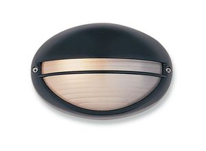 5036797124020 - Firstlight Products - Firstlight Streamline - 1 Licht Streamline Wandleuchte - 60W Schwarz Opalglas IP44 E27