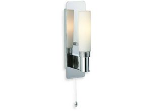 5036797138928 - Firstlight Products - Firstlight Spa - 1 Licht Einzelbad Decke geschaltete Wandleuchte Chrom Opalglas IP44 G9