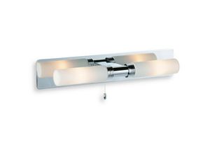 5036797138942 - Firstlight Products - Firstlight Spa - 2 Licht geschaltete Badezimmer über Spiegel Wandleuchte Chrom Opalglas IP44 G9