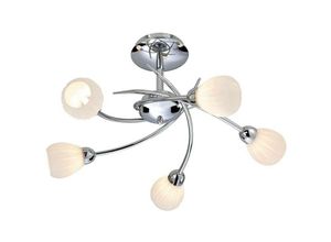 5036797146756 - Firstlight Rena - 5 Light Semi Flush Multi Arm Chrom Opalglas G9 5036797146756 - Firstlight Rena - 5 Light Semi Flush Multi Arm Chrom Opalglas G9