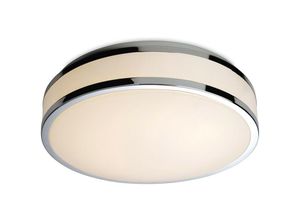 5036797148477 - Firstlight Products - Firstlight Atlantis - led Round Flush Badezimmer Deckenleuchte Weiß Diffusor Chromleiste IP44