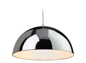 5036797150326 - Firstlight Products - Firstlight Bistro - 1 Light Dome Deckenanhänger Chrom innen weiß E27