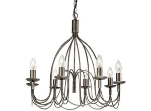 5036797151958 - Firstlight Products - Firstlight Regency - 8 Licht Kronleuchter Antik Silber E14