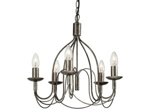 5036797151965 - Firstlight Products - Firstlight Regency - 5 Licht Kronleuchter Antik Silber E14