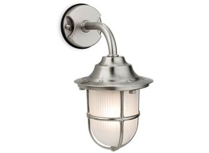 5036797152450 - Firstlight Products - Firstlight Nautic - 1 Licht Außenwandleuchte Nickel Milchglas IP64 E27