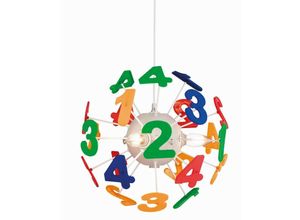 5036797153037 - Firstlight Products - Firstlight Numbers - 4 leichte Kinder Deckenanhänger mehrfarbig E14