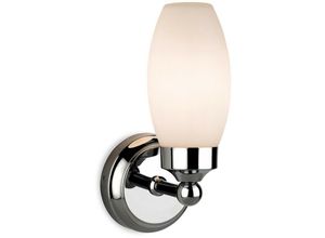 5036797153211 - Firstlight Products - Firstlight Reef - 1 Licht Badezimmer Wandleuchte Chrom mit Opalglas IP44 E14