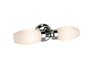 5036797153228 - Firstlight Products - Firstlight Reef - 2 Licht Badezimmer Wandleuchte Chrom mit Opalglas IP44 E14