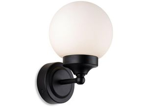 5036797154362 - Firstlight Products - Firstlight Louis Badezimmer Globe Wandleuchte Schwarz mit Opalweißglas IP44 5036797154362 - Firstlight Products - Firstlight Louis Badezimmer Globe Wandleuchte Schwarz mit Opalweißglas IP44