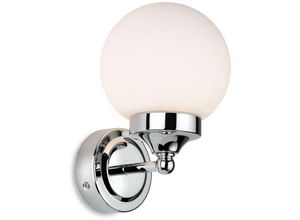 5036797154379 - Firstlight Louis Badezimmer Globe Wandleuchte Chrom mit Opalweißglas IP44