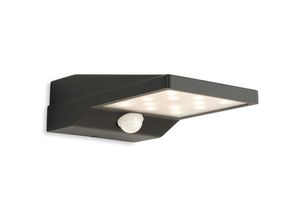 5036797156991 - Firstlight Products - Firstlight Cyrus LED-Solarwandleuchte mit pir Graphit IP54