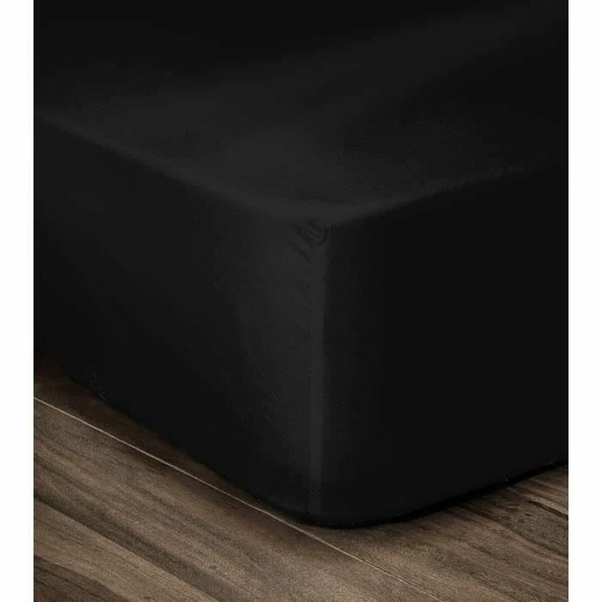 5037632620103 - Spannbettlaken Schwarz Doppelbett 140 x 190 cm