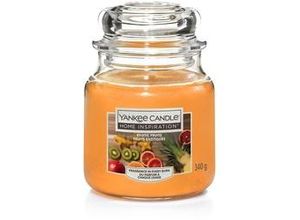 5038581028965 - Yankee Candle Duftkerze Mittleres Glas Exotic Fruits 340 g oran ge