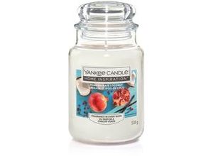 5038581030340 - Yankee Candle Duftkerze Großes Glas Pomegranate Coconut 538 g weiß