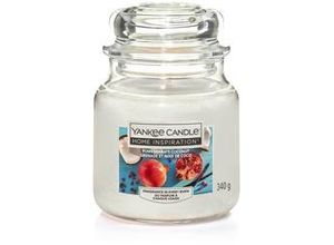 5038581030388 - Yankee Candle Duftkerze Mittleres Glas Pomegranate Coconut 340 g weiß