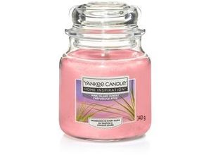 5038581038940 - Yankee Candle Duftkerze Mittleres Glas Pink Island Sunset 340 g rosa