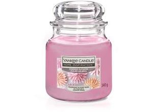 5038581061535 - Yankee Candle Duftkerze Mittleres Glas Sugared Blossom 340 g rosa