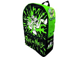 5050293861456 - - Rick and Morty Rucksack Acid Vat schwarz grün bedruckt mit Reißverschluss