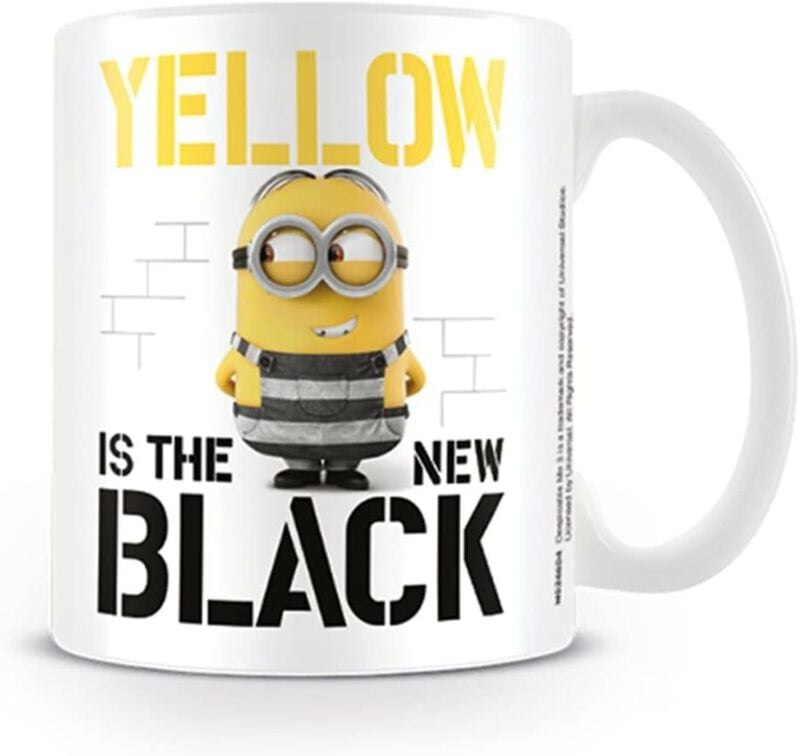 5050574246040 - Yellow Is The New Black Tasse weiß gelb schwarz